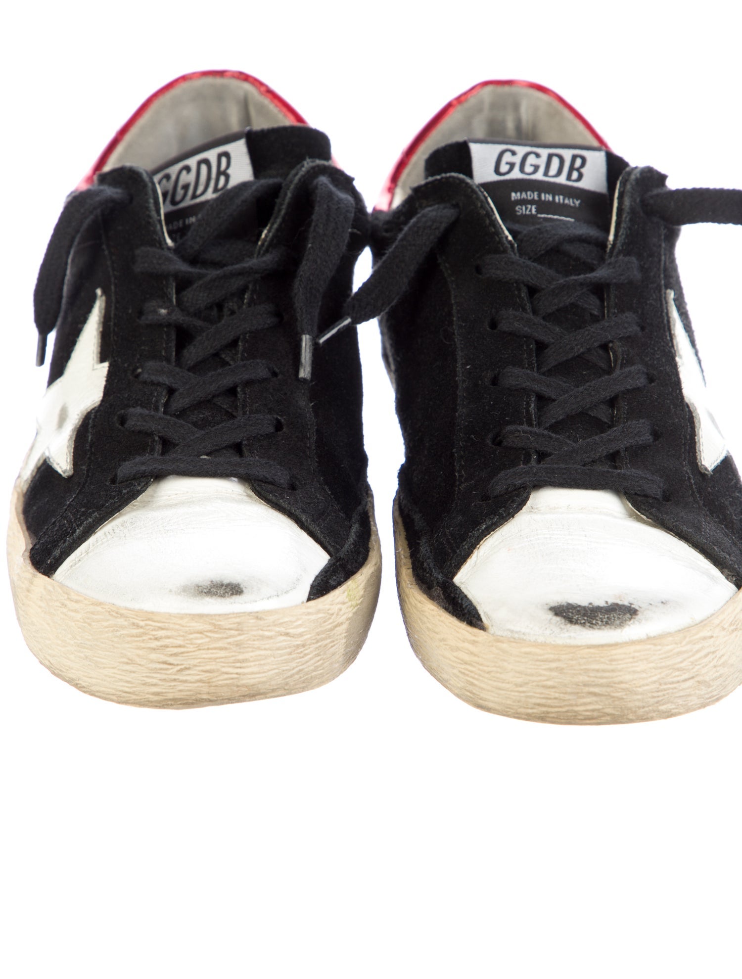 Golden Goose Suede Colorblock Pattern Sneakers